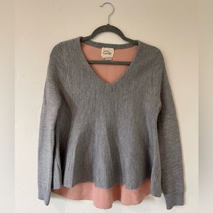 Anthropologie Atelier Camille gray sweater, size xs
